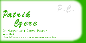 patrik czere business card